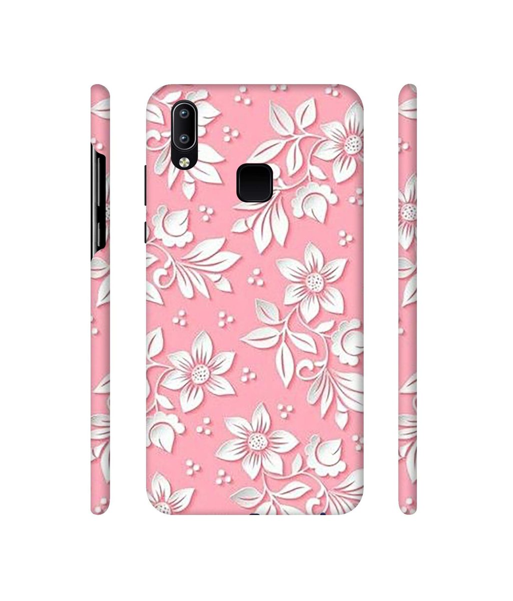 Amazon Brand - Solimo Designer White Flower Pattern 3D Printed Hard Back Case Mobile Cover for Vivo Y95
