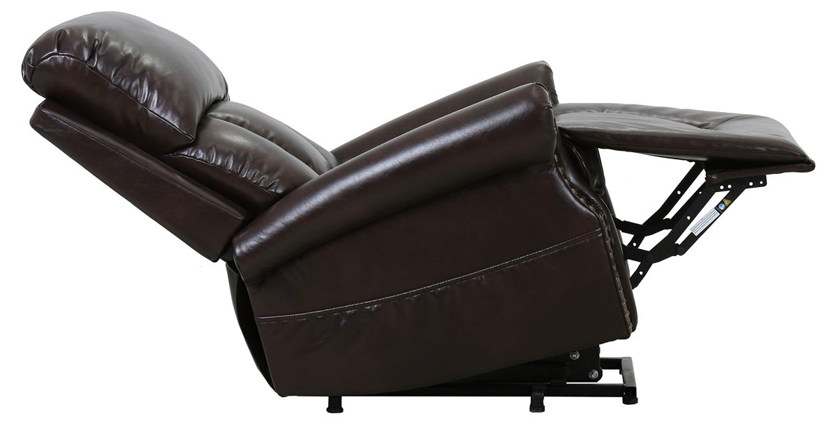 Amazon Brand – Ravenna Home Albert Power-Lift Assist Recliner Chair, 34.3"W, Dark Brown