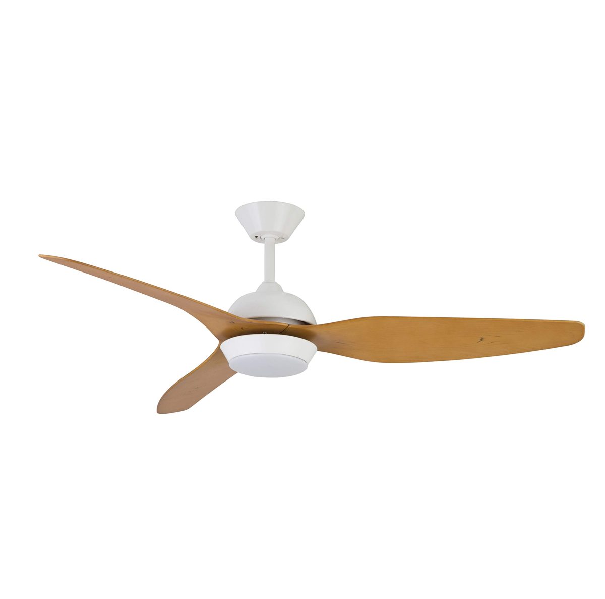 Amazon Brand – Rivet Scandinavian Ceiling Fan with Light, 52" Diameter, Matte White