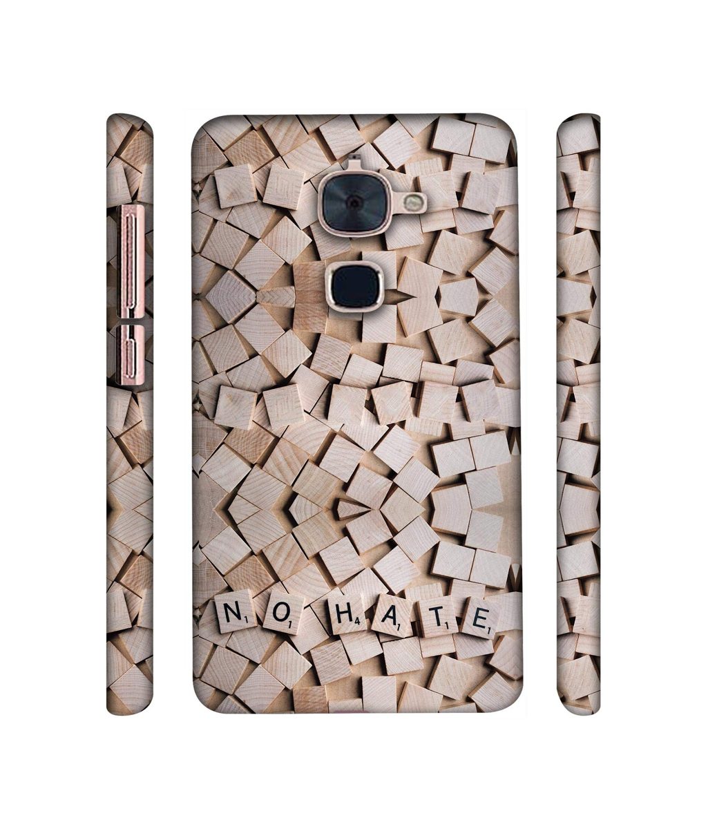 Amazon Brand - Solimo Designer No Hate On Wooden Block 3D Printed Hard Back Case Mobile Cover for LeTV Le 2