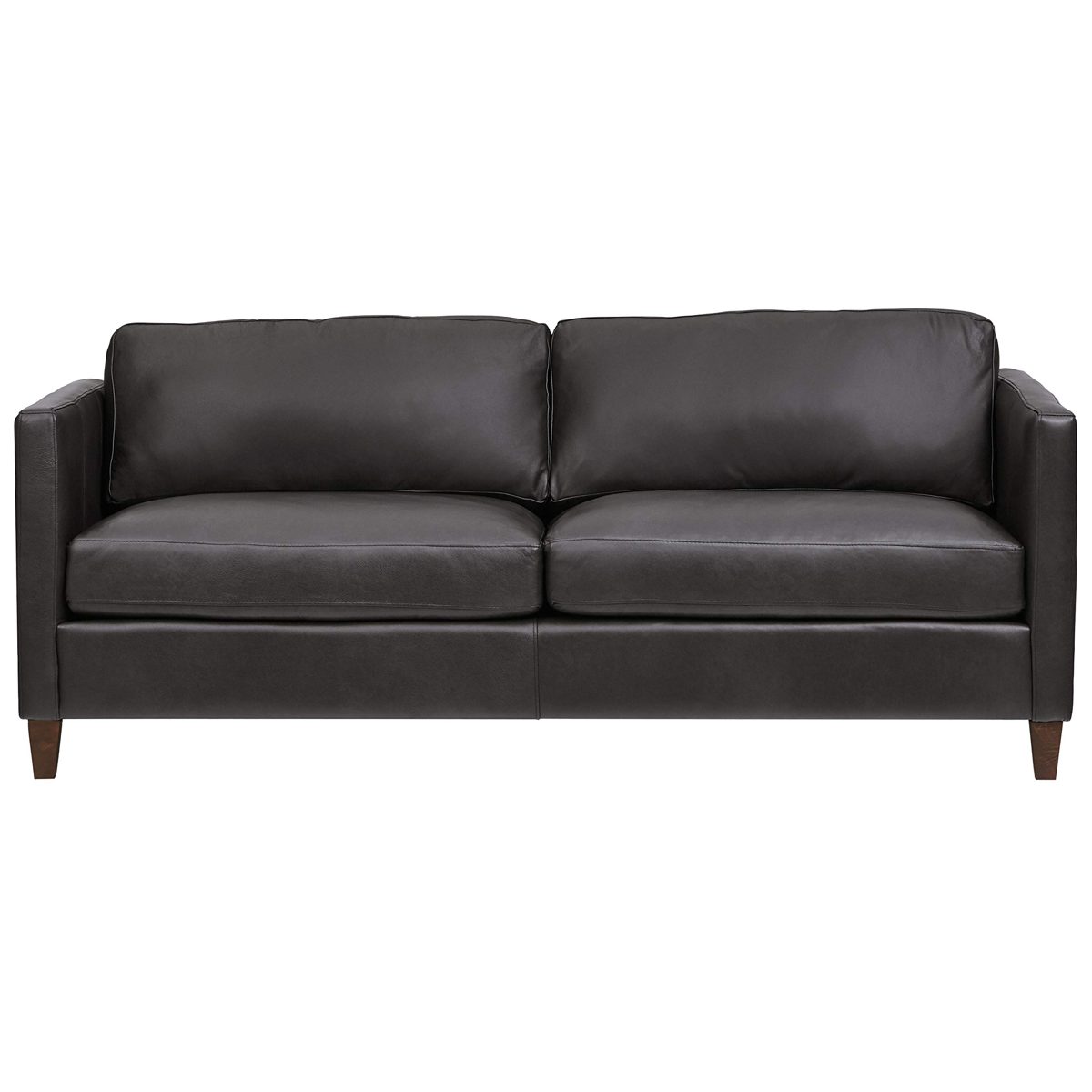 Amazon Brand – Stone & Beam Andover Studio Sofa Couch, 78"W, Charcoal Leather