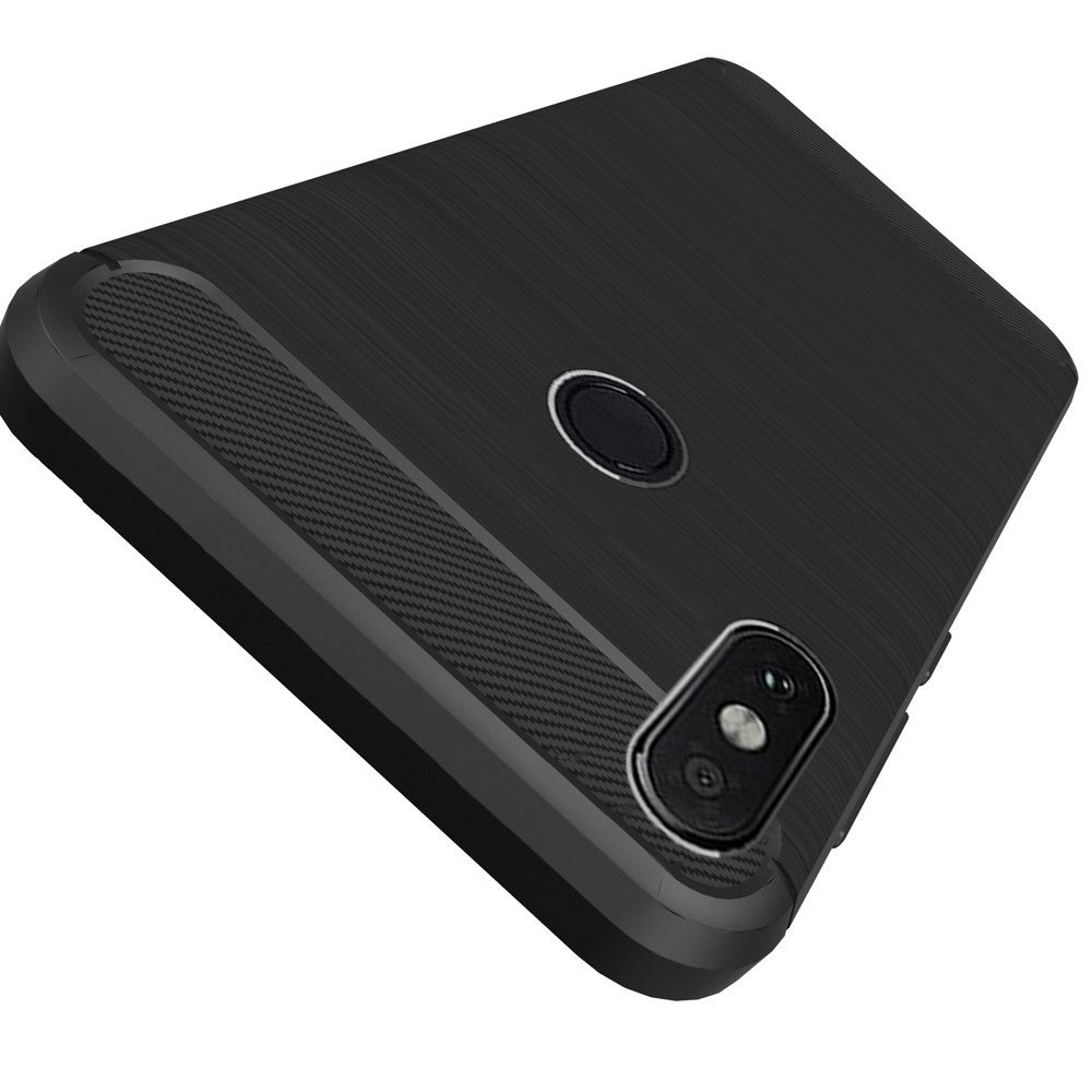 Amazon Brand - Solimo Protective Mobile Cover (Soft & Flexible Back case) for Mi A2 (Black)