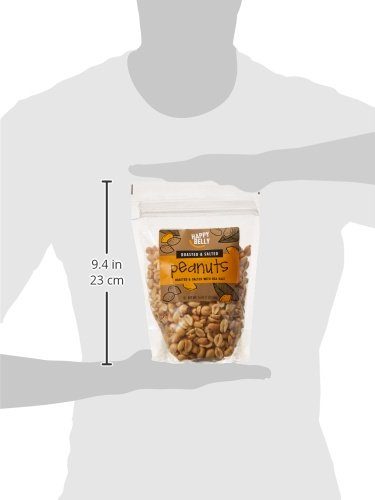 Amazon Brand - Happy Belly Roasted and Salted Peanuts,16 ounce