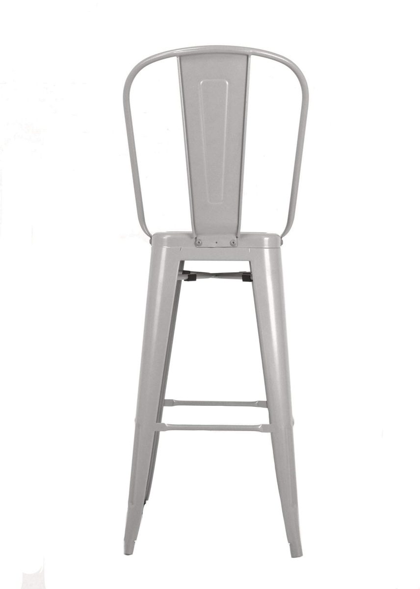 Ravenna Home High Back Bistro Metal Bar Stool