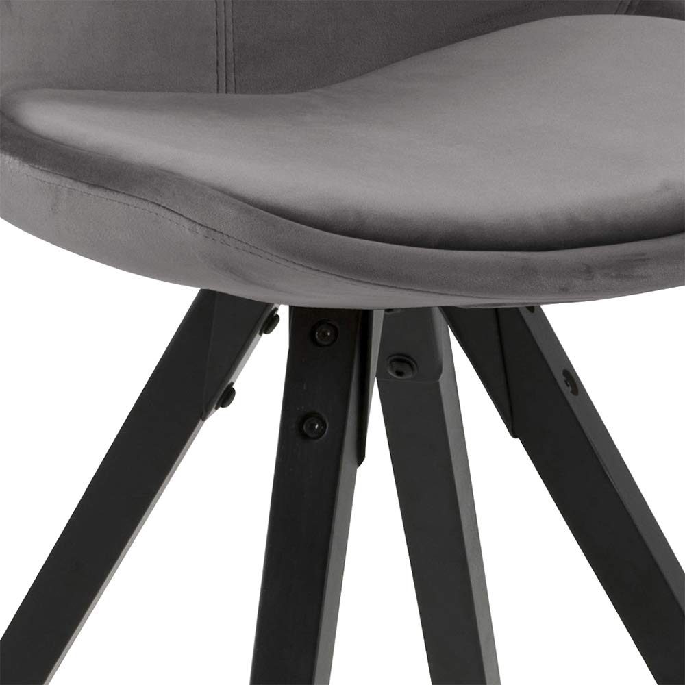 Amazon Brand - Movian Arendsee, Set of 2 Dining Chairs, 55 x 55 x 85 cm (L x W x H), Grey