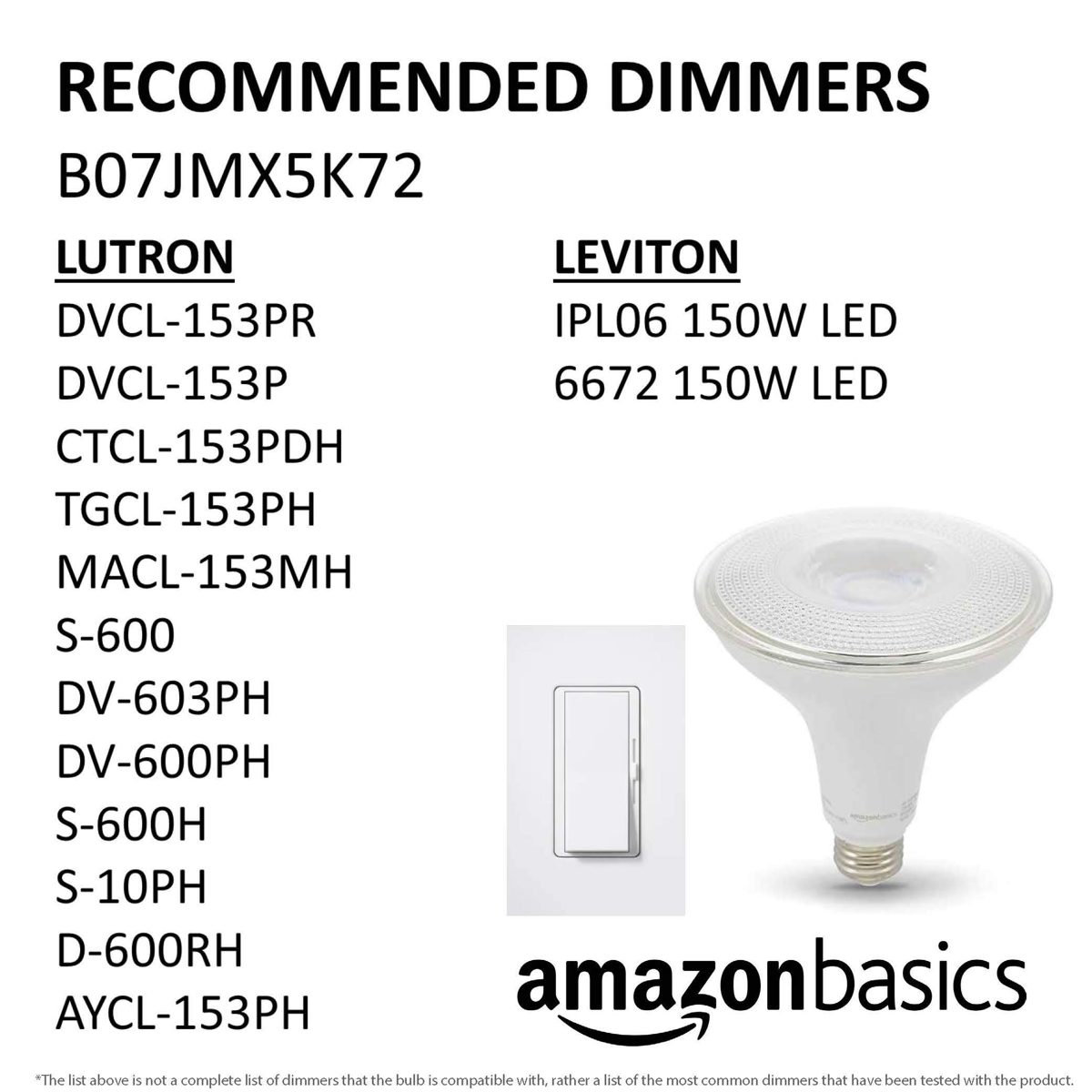 AmazonBasics 90W Equivalent PAR38 LED Light Bulb