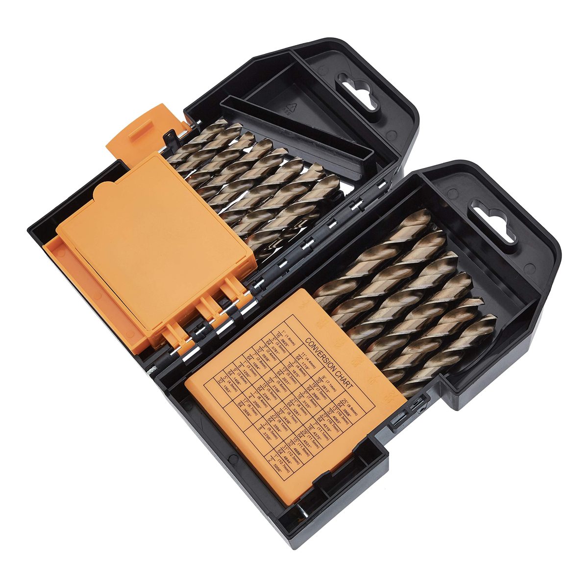 AmazonBasics High Speed Steel Drill Bit Set - M35 HSS Co5%, 29-Piece