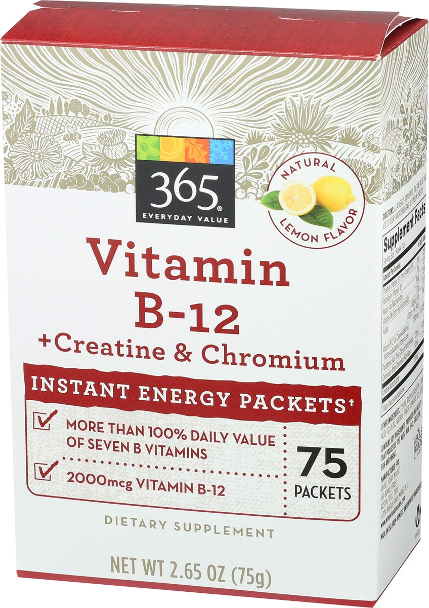365 Everyday Value, Vitamin B-12 + Creatine & Chromium, 75ct