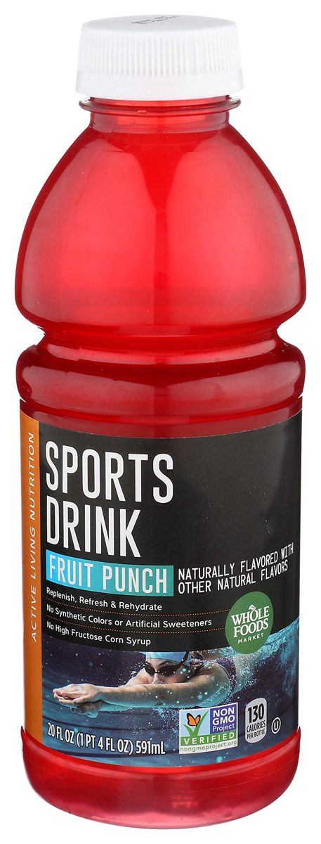 Whole Foods Market, Sports Drink, Fruit Punch, 20 Fl Oz