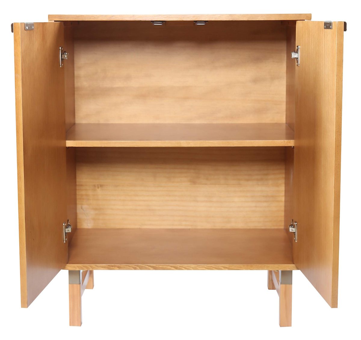 Amazon Brand – Rivet Mid-Century Modern Pine Bar Cabinet, 31.5"W, Brown
