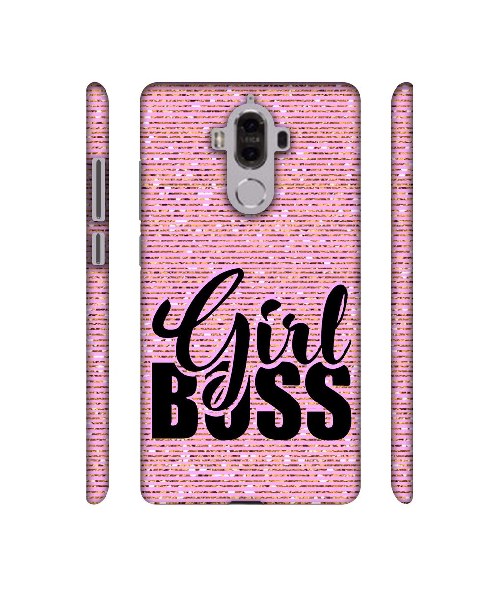 Amazon Brand - Solimo Designer Girl Boss On Pink Sparkle 3D Printed Hard Back Case Mobile Cover for Huawei Mate 9