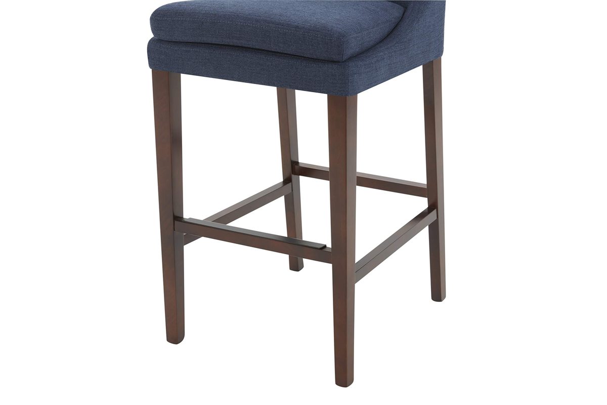 Amazon Brand – Stone & Beam Elise Upholstered Barstool, 42.5"H, Midnight Blue