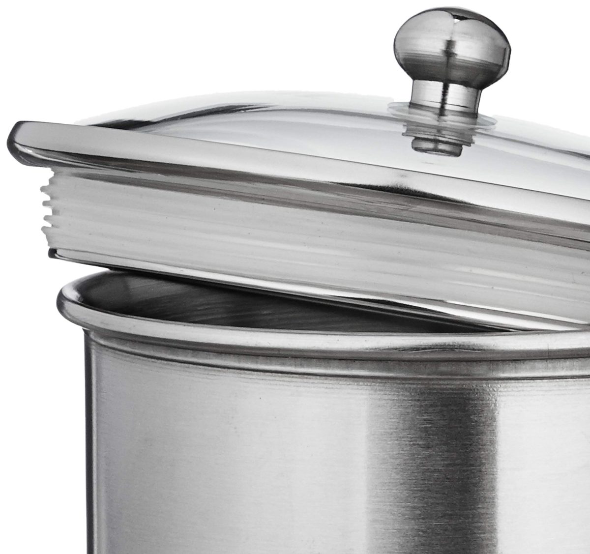 Amazon Brand - Solimo Stainless Steel Cansiters Set, 3-Pieces, Silver