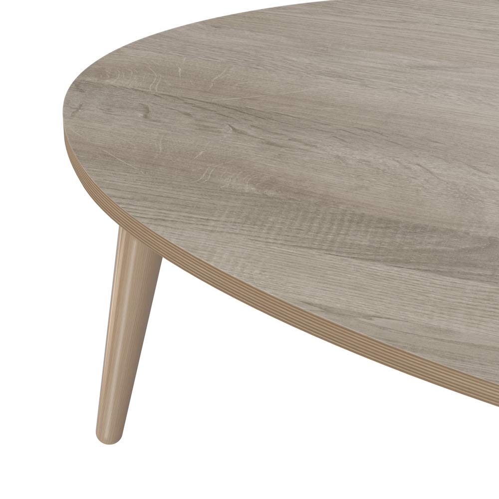 Amazon Brand - Movian Adour Oval Coffee Table, 55 x 110 x 39cm, Light Brown Oak-Effect