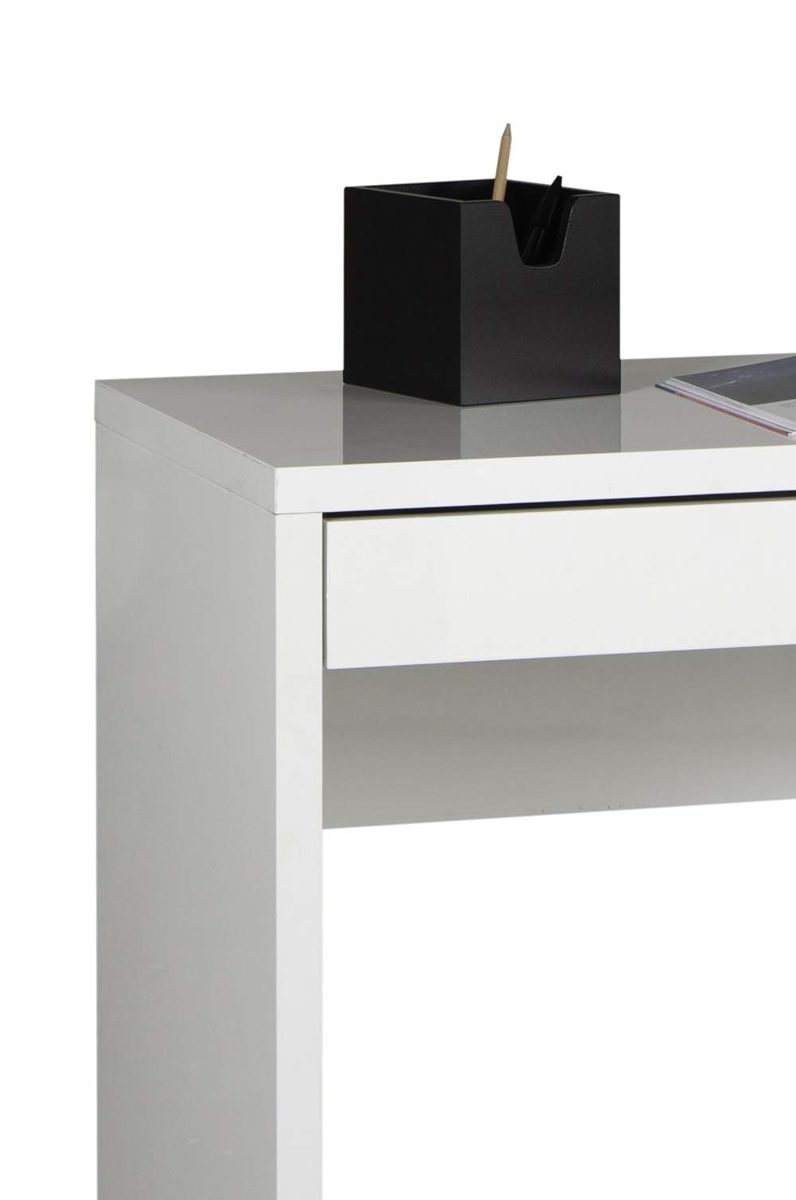 Amazon Brand - Movian -Drawer Console Desk, 100 x 80 x 40 cm, High Gloss White