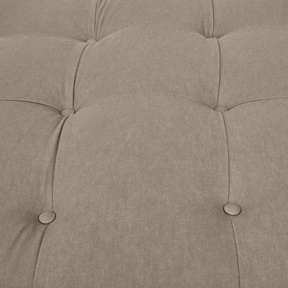 Amazon Brand – Stone & Beam Janelle Button Tufted Ottoman, 37"W, Smoke