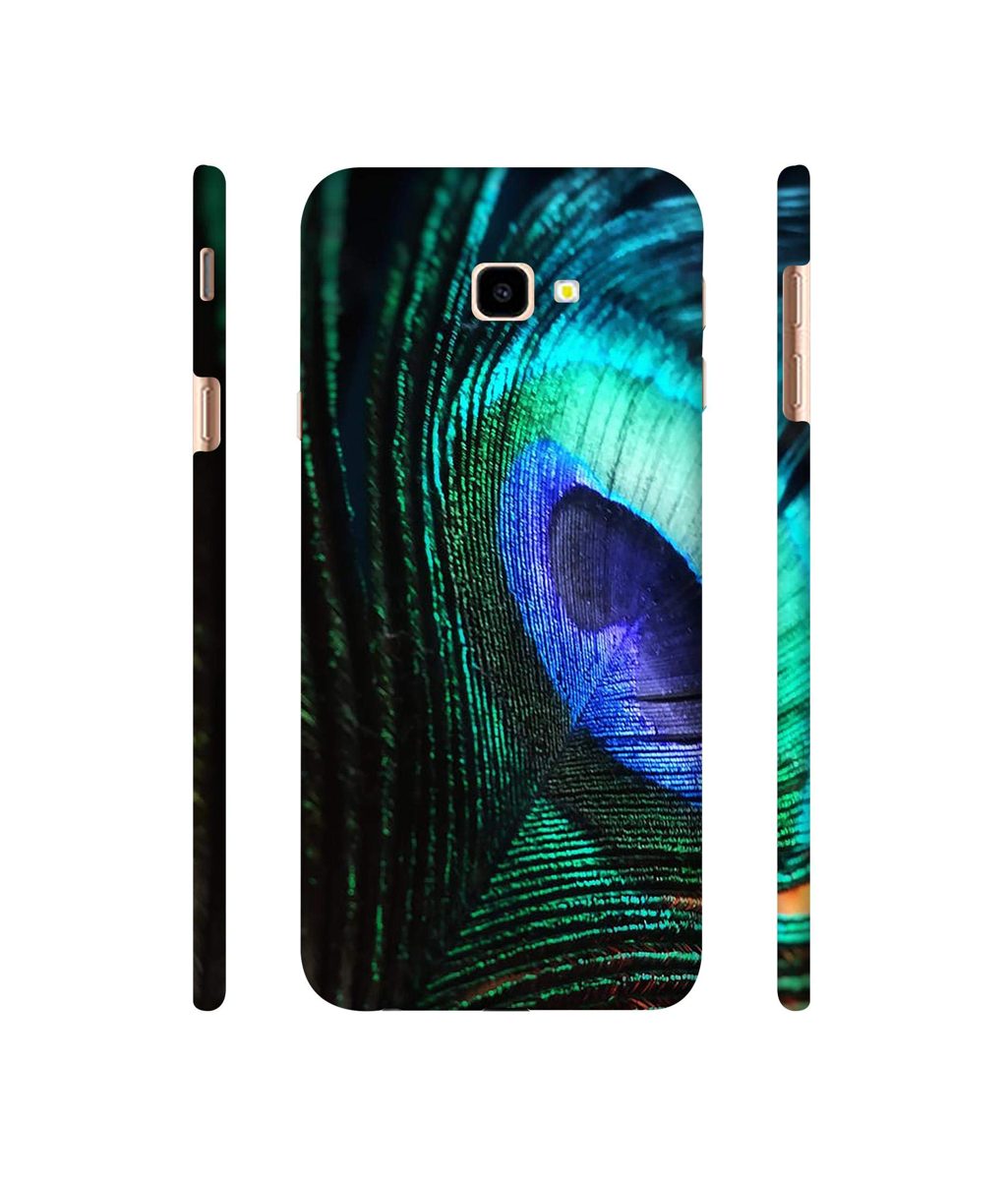 Amazon Brand - Solimo Designer Peacock Feather 3D Printed Hard Back Case Mobile Cover for Samsung Galaxy J4 Plus