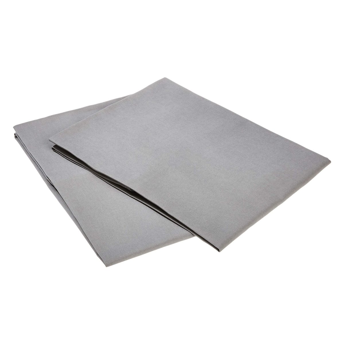 AmazonBasics Premium Microfiber Pillowcases, 2-Pack - 40 x 80 cm, Grey Cabana Stripe