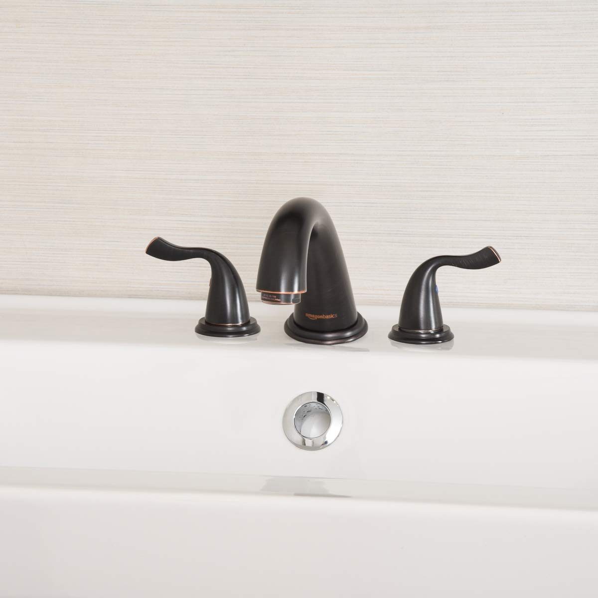AmazonBasics Traditional 3 Piece Bathroom Faucet Set, Oil-Rubbed Bronze