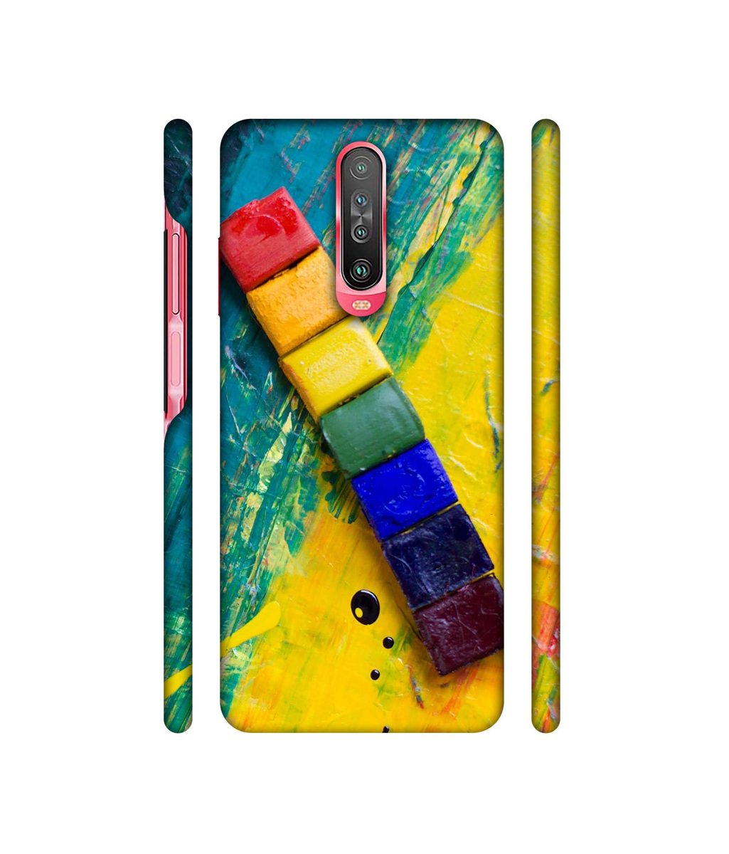 Amazon Brand - Solimo Designer Wax Color Blocks 3D Printed Hard Back Case Mobile Cover for Poco X2 / Mi Redmi K30