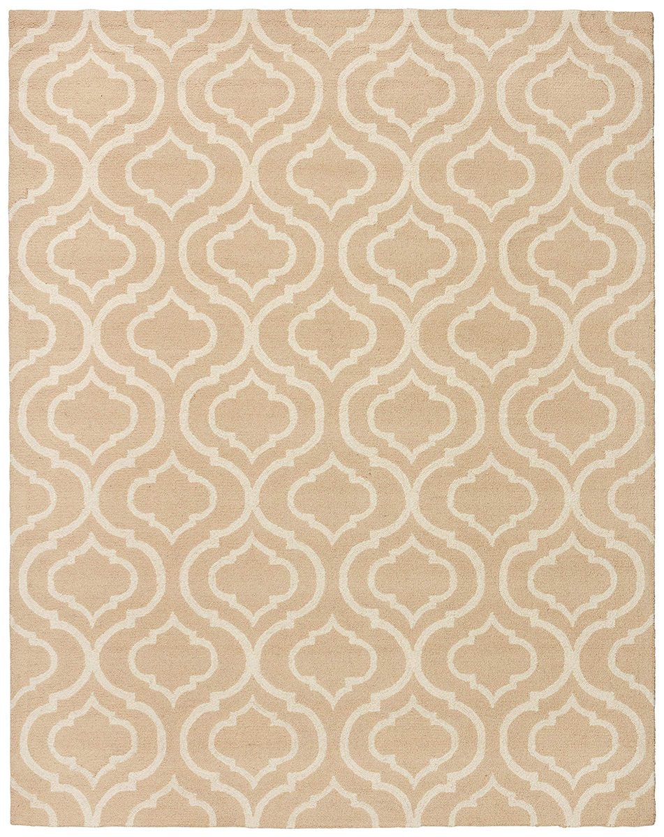 Amazon Brand – Stone & Beam Contemporary Hourglass Wool Rug, 7'6" x 9'6", Beige