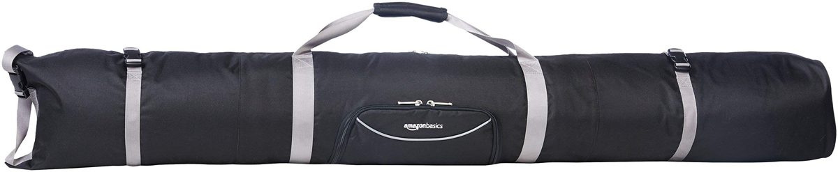 AmazonBasics Small Double Padded Ski Bag - 59 x 7 x 7 Inches, Black (Renewed)