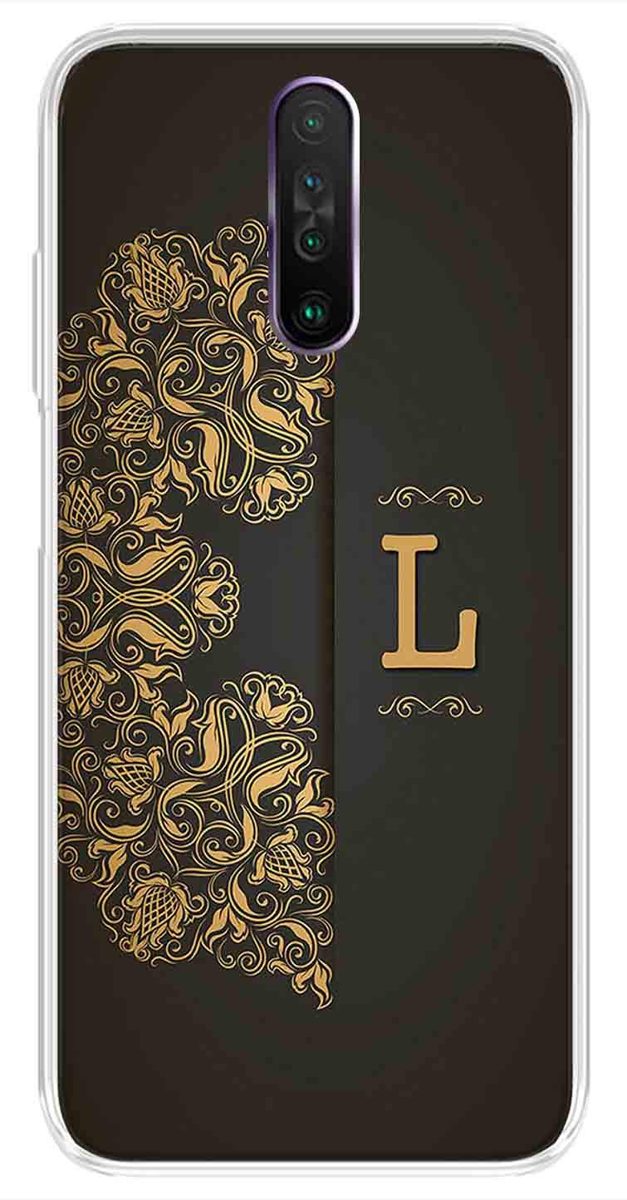 Amazon Brand - Solimo Designer Multicolor Black Pattern Alphabet-L Printed Soft Back Case Mobile Cover for Poco X2 / Xiaomi Redmi K30