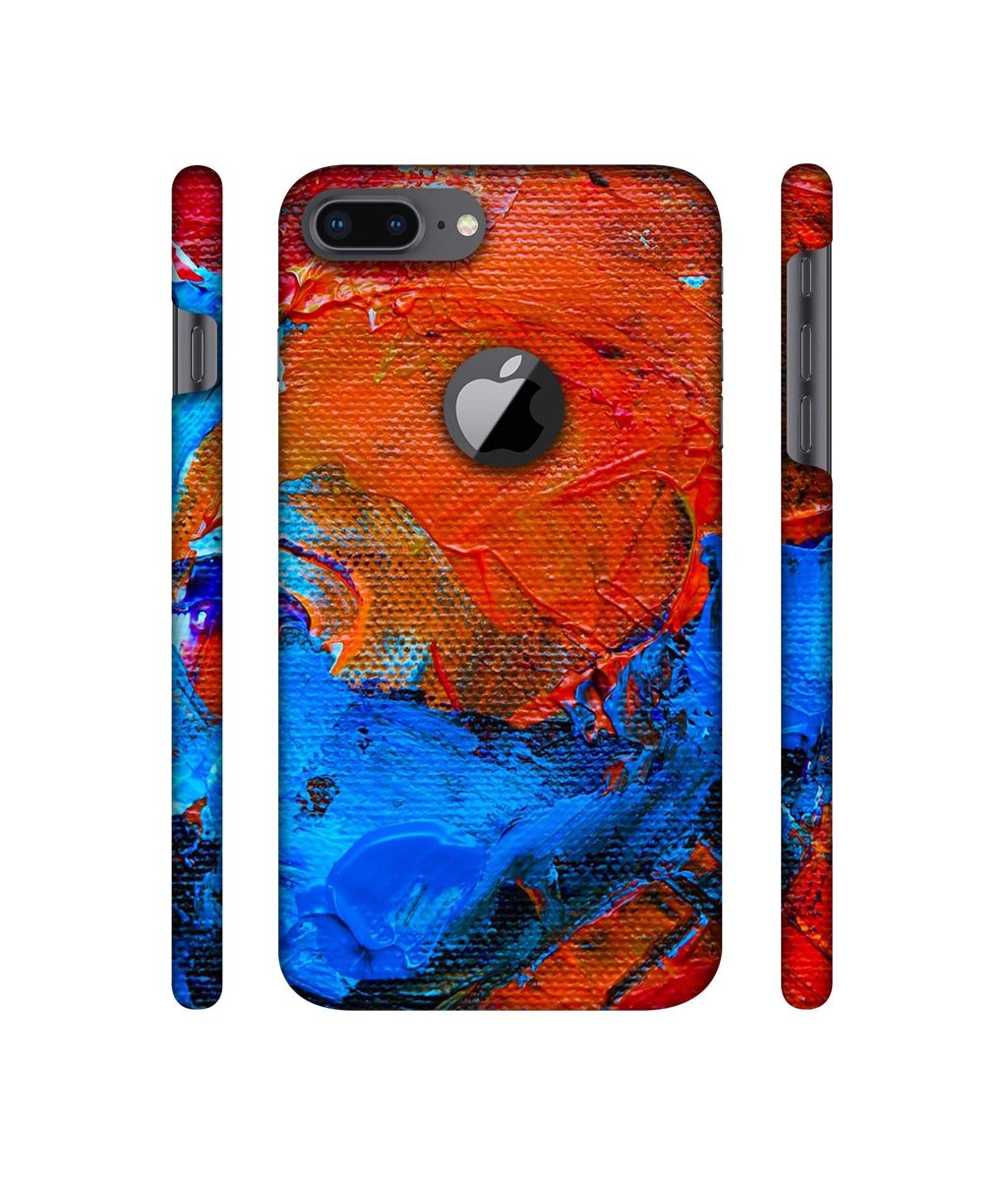 Amazon Brand - Solimo Designer Wax Color On Canvas 3D Printed Hard Back Case Mobile Cover for Apple iPhone 8 Plus (with Logo Cut)