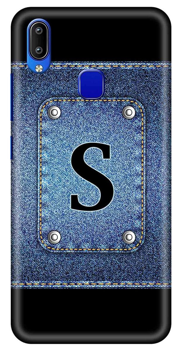 Amazon Brand - Solimo Designer Button Jeans Alphabet-S 3D Printed Hard Back Case Mobile Cover for Vivo Y93