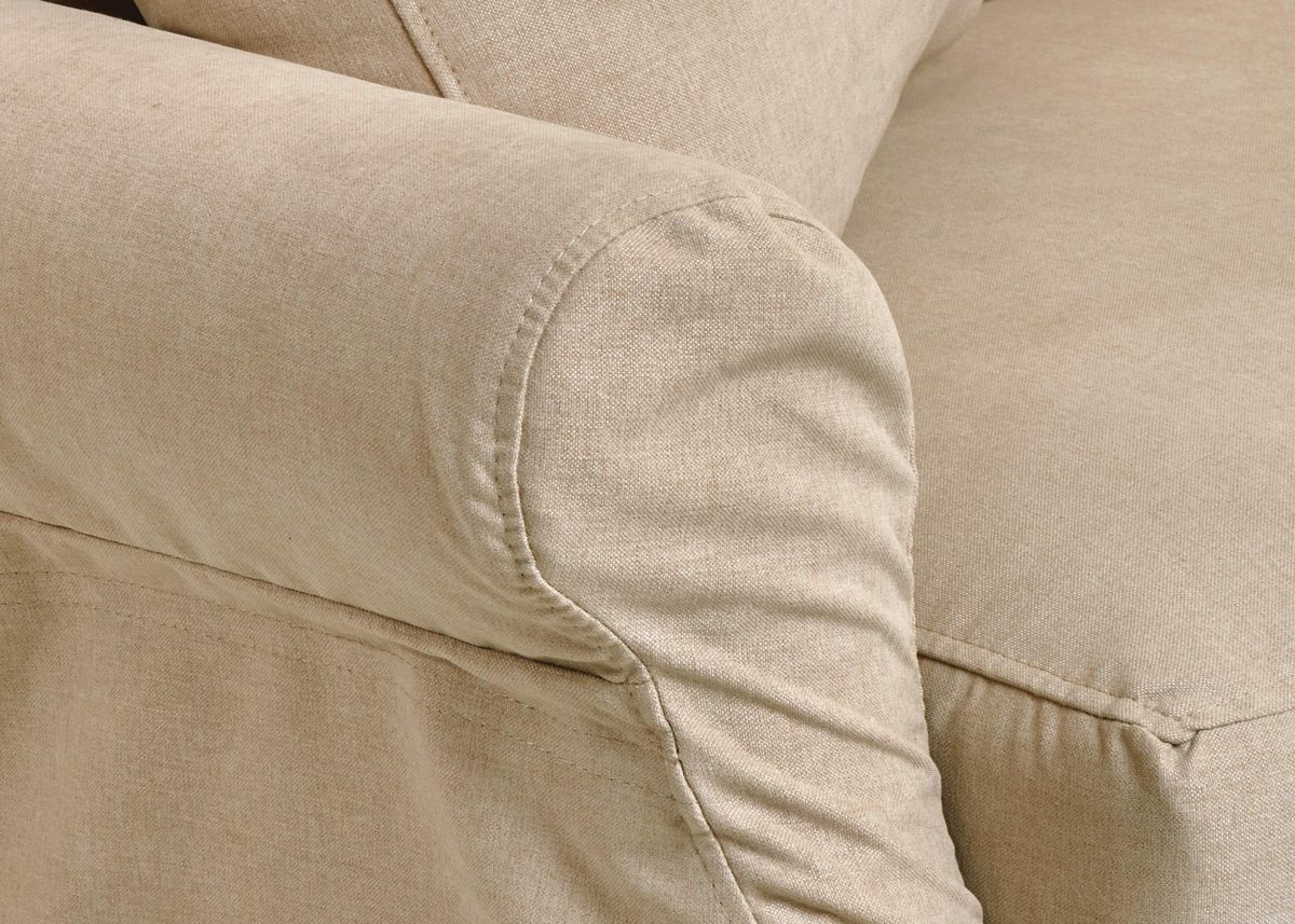 Amazon Brand – Stone & Beam Conner Slipcover Sofa Couch, 90"W, Linen