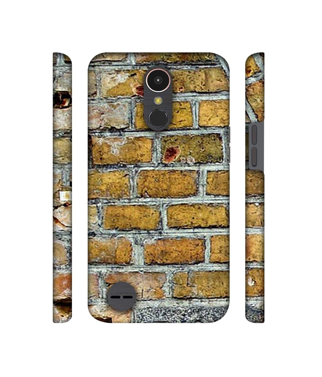 Amazon Brand - Solimo Designer Yellowesh Brick Texture 3D Printed Hard Back Case Mobile Cover for LG K10 (2017)