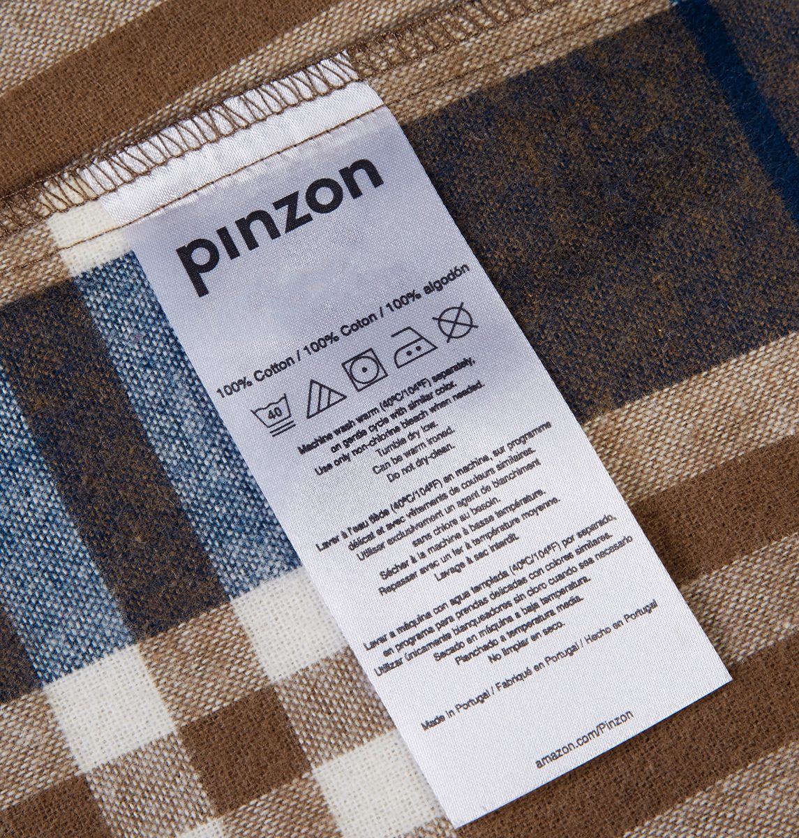 Pinzon by Amazon 160 GSM Plaid Flannel Sheet Set