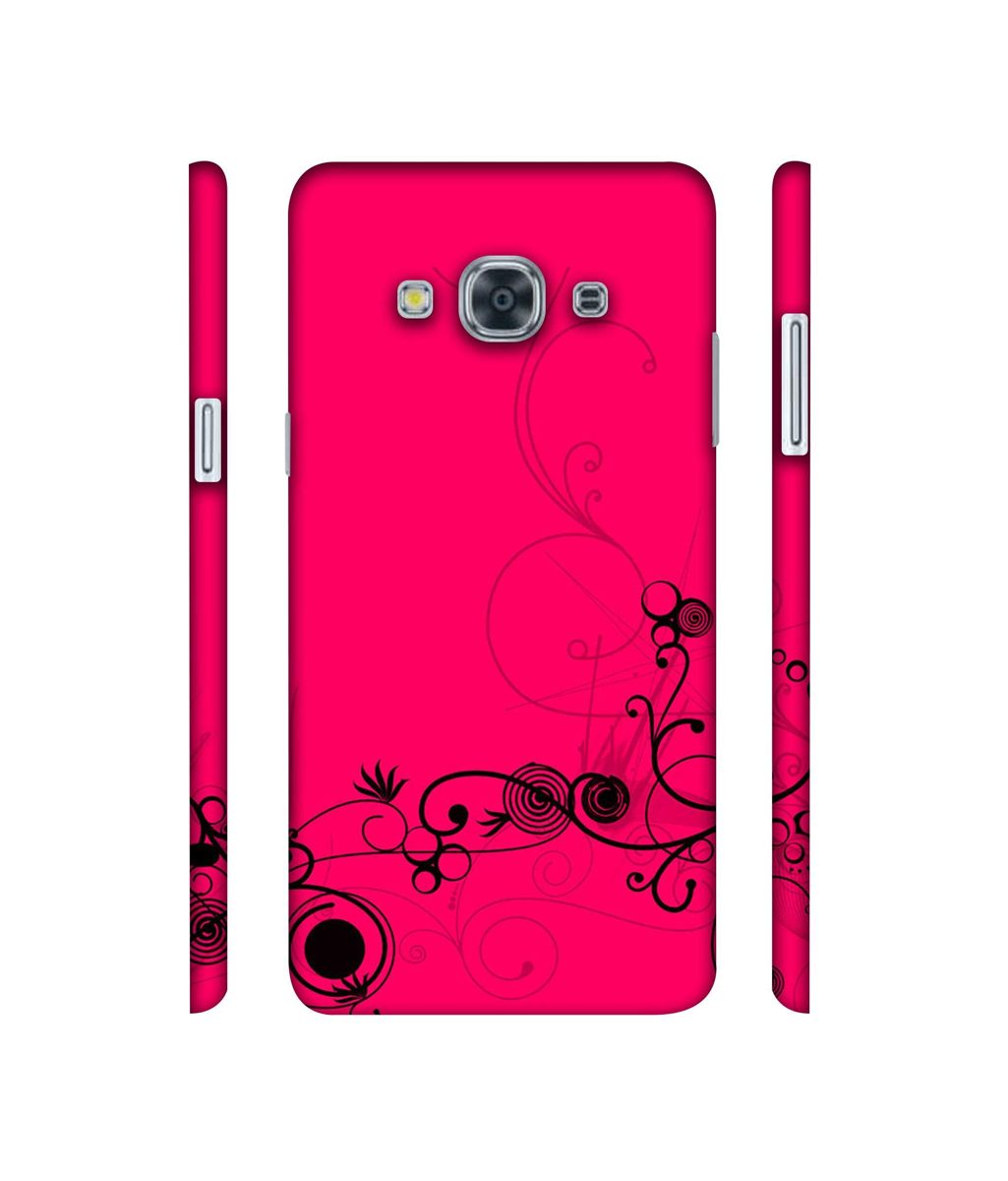 Amazon Brand - Solimo Designer Black Pattern on Pink 3D Printed Hard Back Case Mobile Cover for Samsung Galaxy J3 Pro