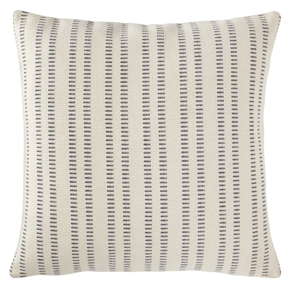 Amazon Brand – Stone & Beam French Laundry Stripe Decorative Throw Pillow, 17" x 17", Ivory, Grey