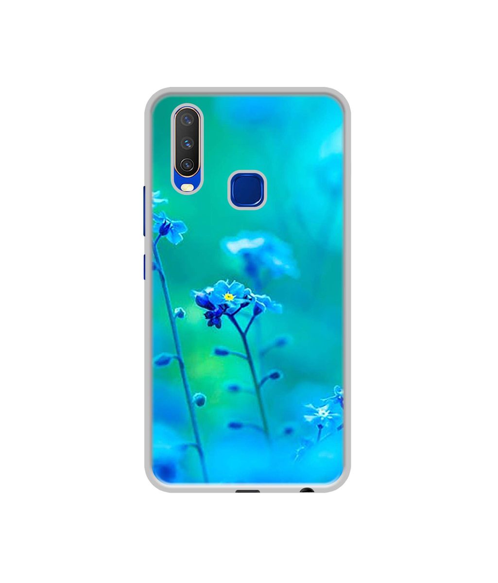 Amazon Brand - Solimo Designer Blue Flower UV Printed Soft Back Case Mobile Cover for Vivo Y15