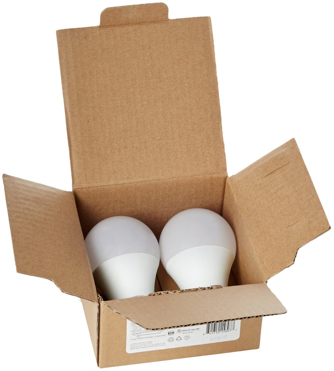 AmazonBasics 100 Watt Equivalent, Daylight, Non-Dimmable, 15,000 Hour Lifetime, A21 LED Light Bulb | 2-Pack