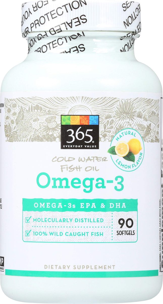 365 Everyday Value, Omega-3, Lemon Flavor, 90 ct