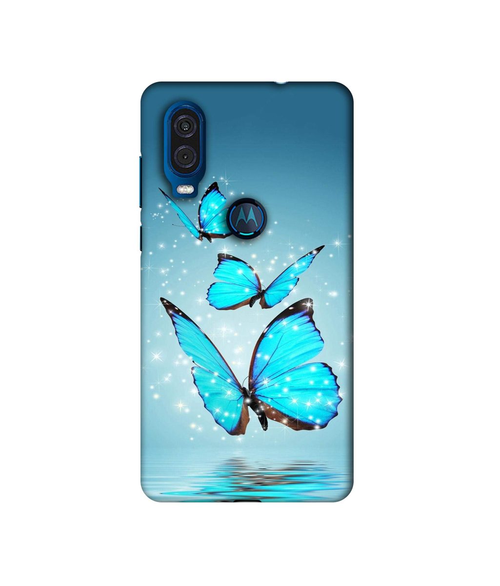 Amazon Brand - Solimo Designer Flying Butterflies 3D Printed Hard Back Case Mobile Cover for Motorola One Vision