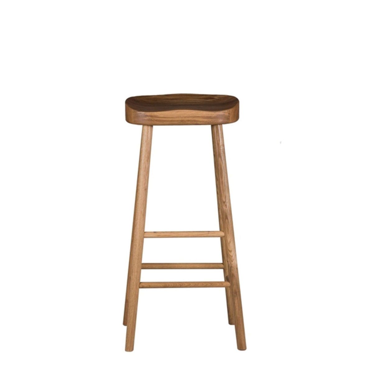 Amazon Brand - Alkove Hayes Two-Level Barstool, 40 x 35 x 81cm, Wild Oak