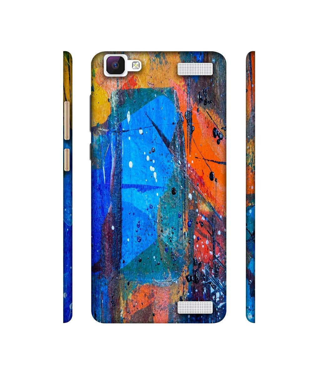Amazon Brand - Solimo Designer Blue and Orange Brush 3D Printed Hard Back Case Mobile Cover for Vivo V1 Max