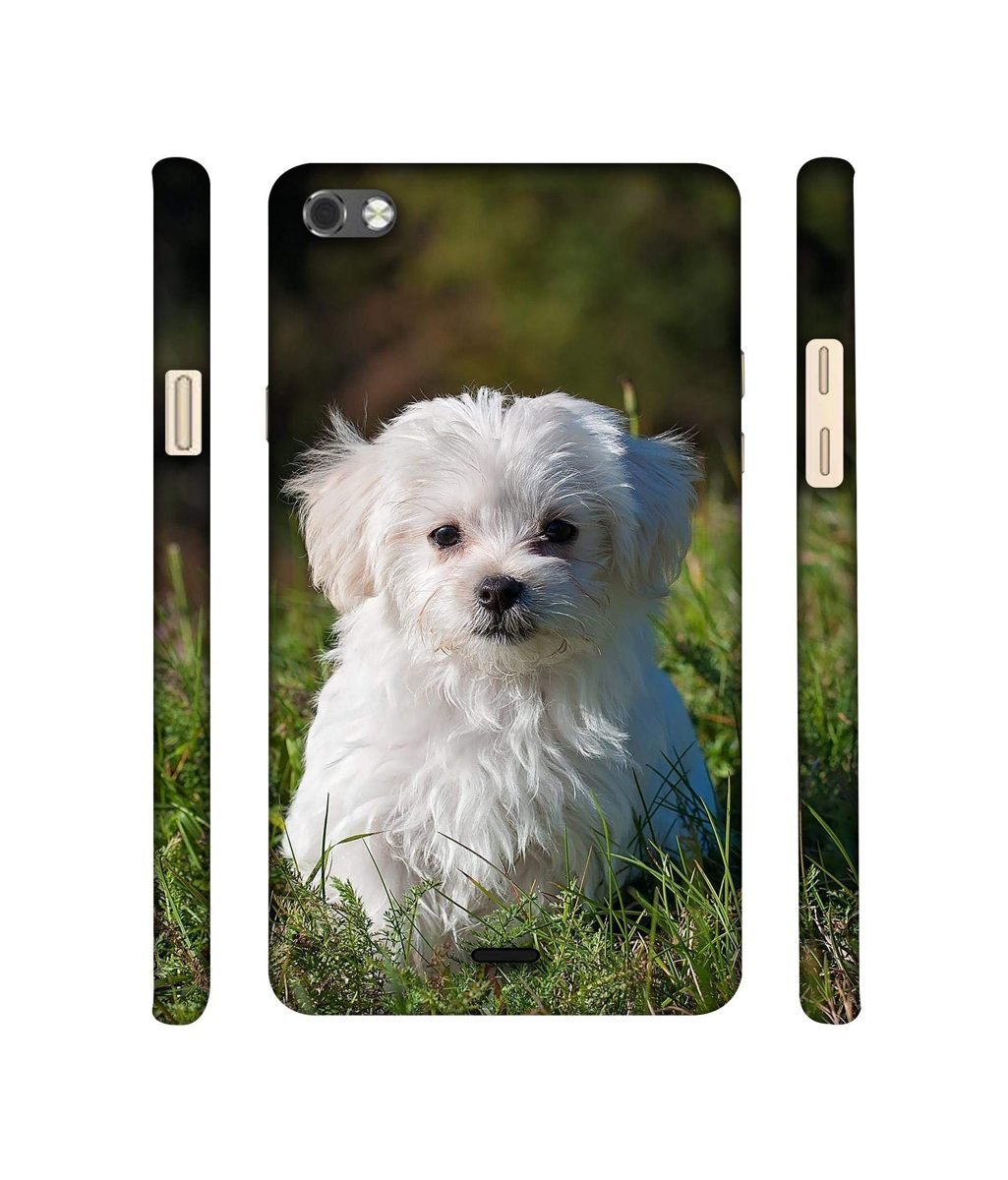 Amazon Brand - Solimo Designer White Dog 3D Printed Hard Back Case Mobile Cover for Micromax Canvas Sliver 5 Q450