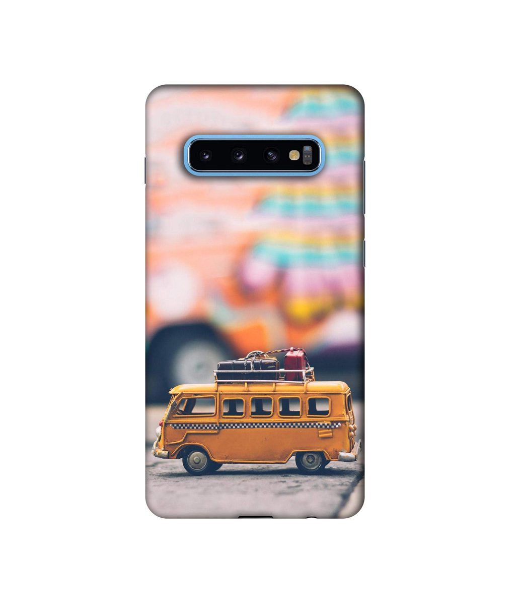 Amazon Brand - Solimo Designer Toy Bus 3D Printed Hard Back Case Mobile Cover for Samsung Galaxy S10 Plus
