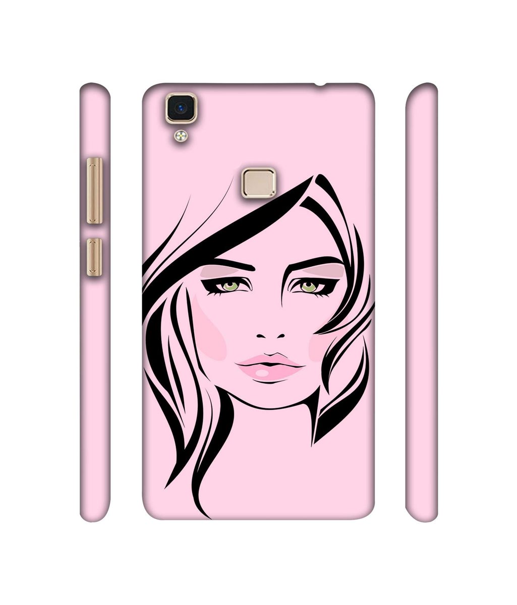 Amazon Brand - Solimo Designer Pink Lady Pattern 3D Printed Hard Back Case Mobile Cover for Vivo V3 Max