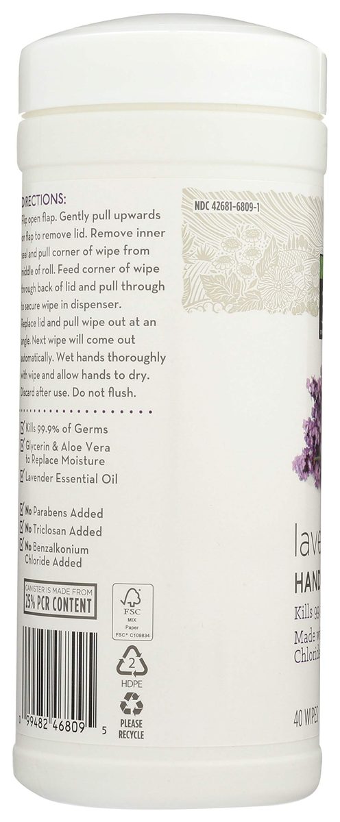 365 Everyday Value, Hand Sanitizer Wipes, Lavender, 40 ct