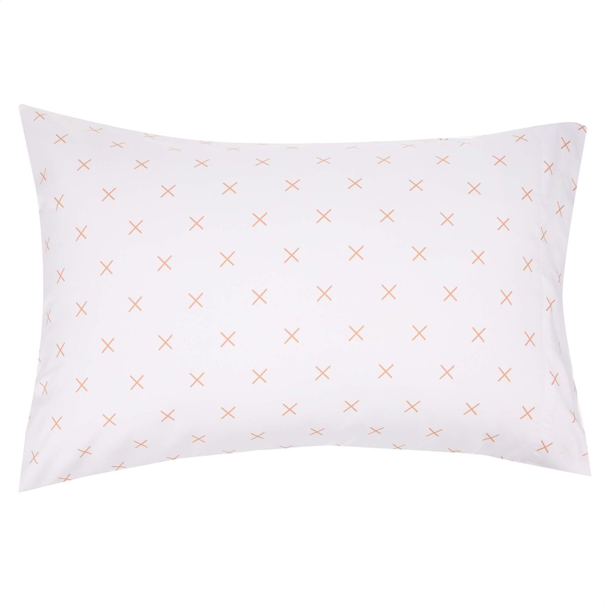 AmazonBasics College Dorm Bed-in-a-Bag with Elastic Storage Pockets - Full/Queen - Salmon X's