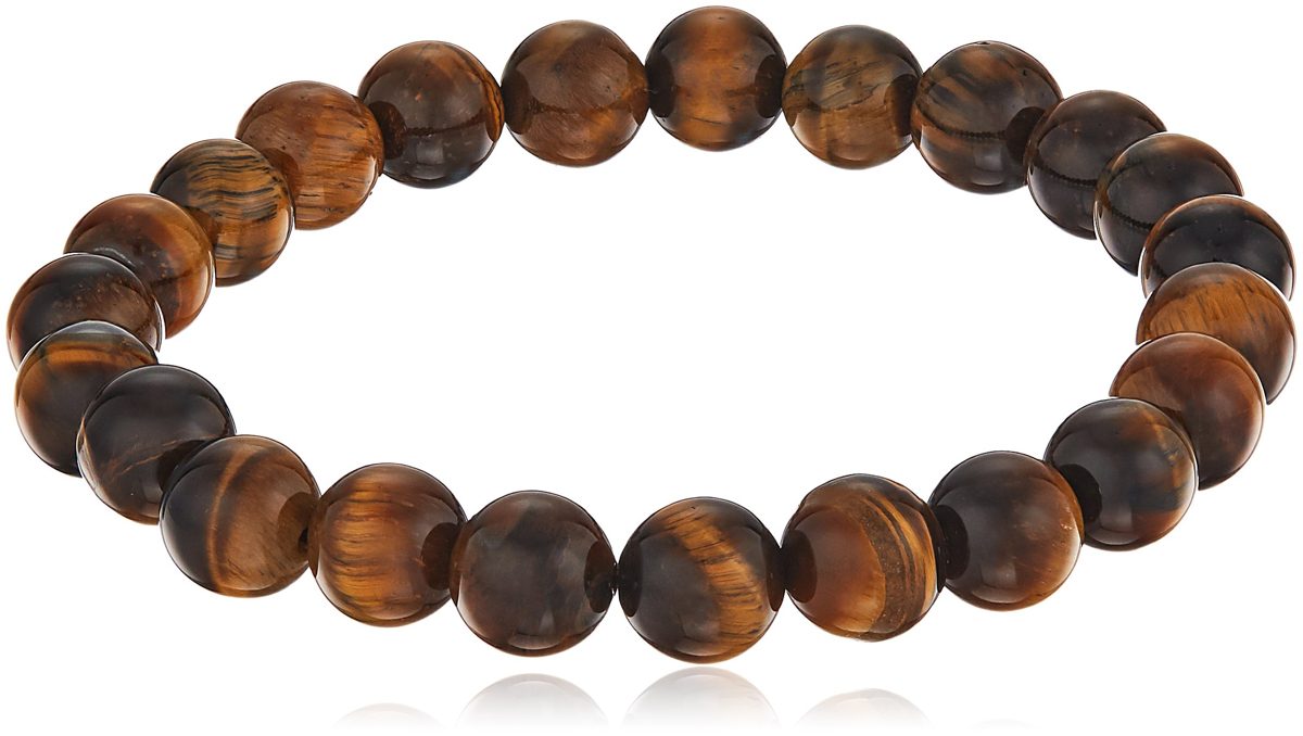 stretch smooth round 8mm tiger's eye 7.5" stretch bracelet