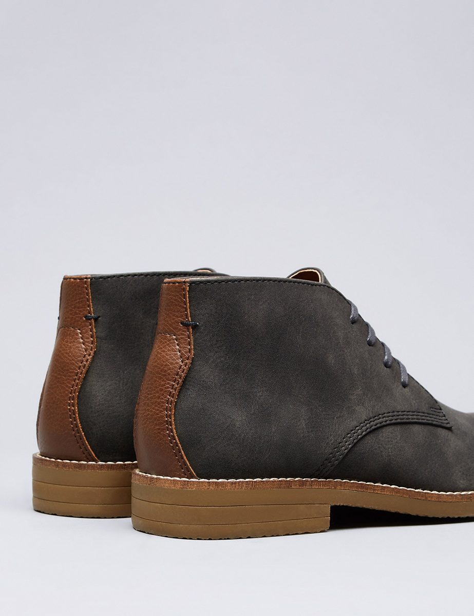 Amazon Brand - find. Men's Chukka Boots, Grey (Charcoal), US 9