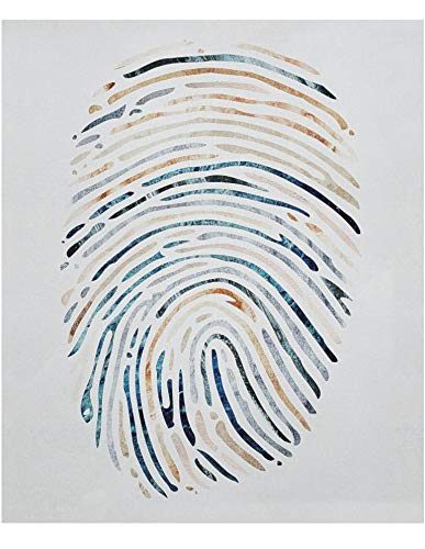 Amazon Brand – Rivet Multi-Color Canvas Fingerprint Wall Art, 20" x 24"