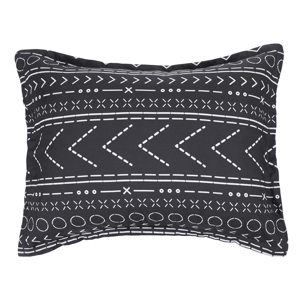 AmazonBasics College Dorm Bed-in-a-Bag with Elastic Storage Pockets - Twin/Twin XL, Black Dotted Stripe