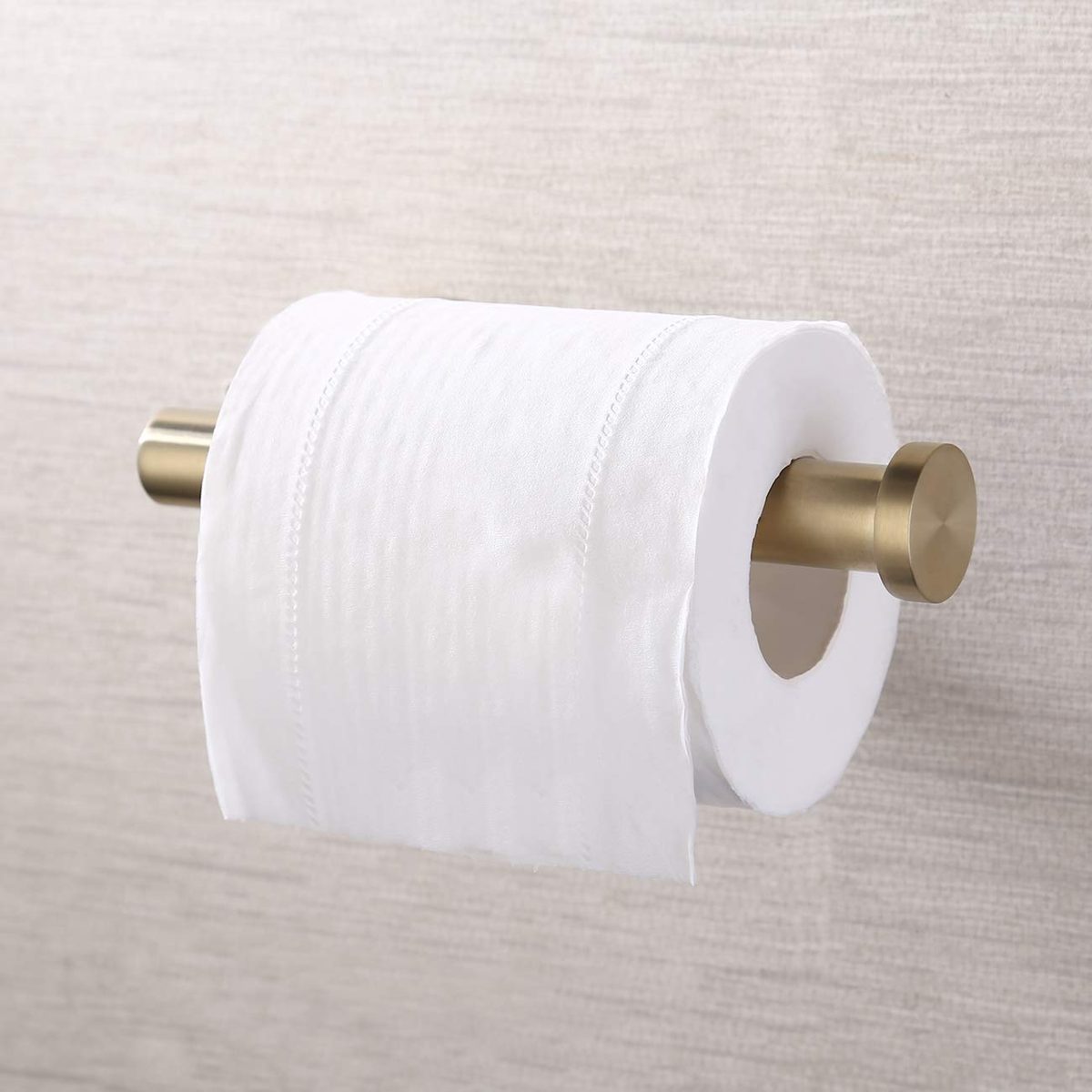 Umi. by Amazon Toilet Roll Holder Bathroom Paper Tissue Hanger Dispenser Rustproof SUS 304 Stainless Steel Wall Mount Brushed Gold, A2175S12-BZ